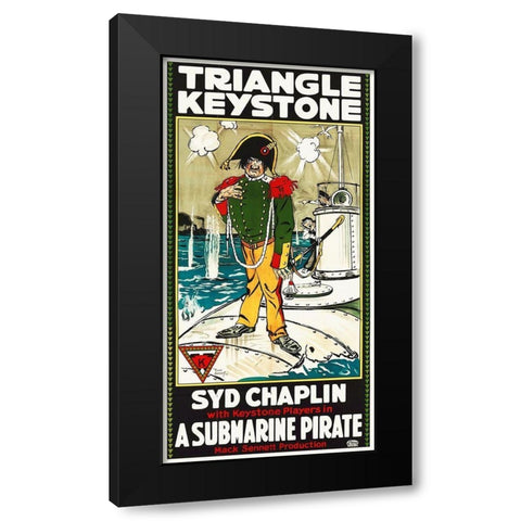 A Submarine Pirate Black Modern Wood Framed Art Print with Double Matting by Hollywood Photo Archive