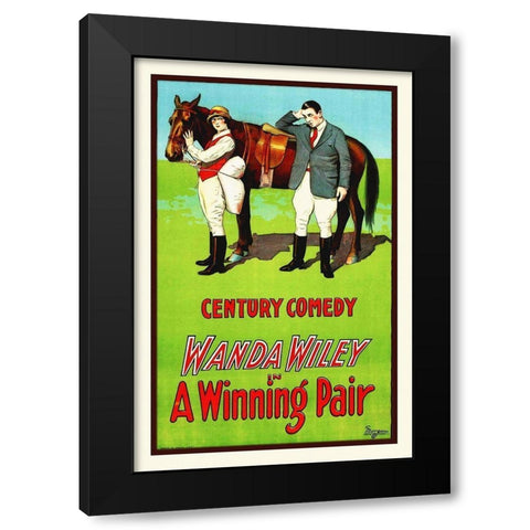 A Winning Pair Black Modern Wood Framed Art Print by Hollywood Photo Archive