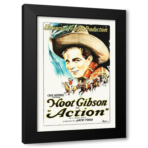 Action Black Modern Wood Framed Art Print by Hollywood Photo Archive