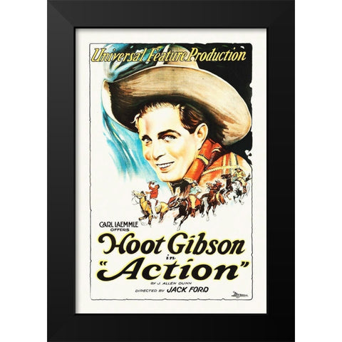 Action Black Modern Wood Framed Art Print by Hollywood Photo Archive