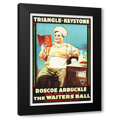Arbuckle Black Modern Wood Framed Art Print with Double Matting by Hollywood Photo Archive