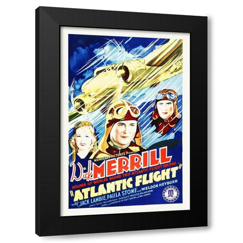 Atlantic Flight Black Modern Wood Framed Art Print by Hollywood Photo Archive
