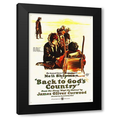 Back to Gods Country, 1919 Black Modern Wood Framed Art Print by Hollywood Photo Archive