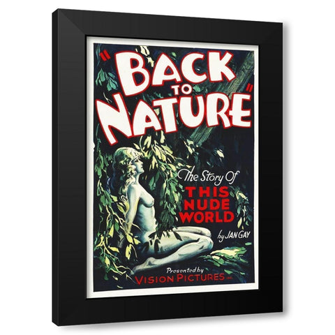 Back To Nature, 1933 Black Modern Wood Framed Art Print with Double Matting by Hollywood Photo Archive