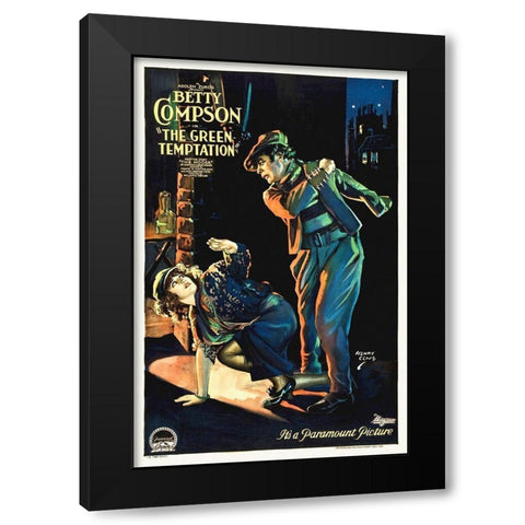 Betty Compson, The Green Temptation, 1922 Black Modern Wood Framed Art Print with Double Matting by Hollywood Photo Archive