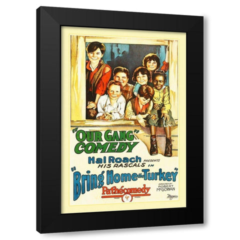 Bring Home The Turkey Black Modern Wood Framed Art Print by Hollywood Photo Archive