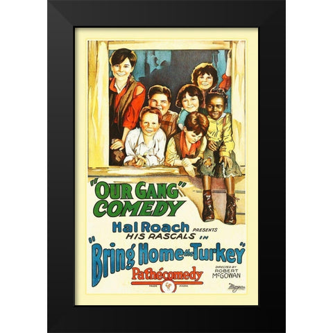 Bring Home The Turkey Black Modern Wood Framed Art Print by Hollywood Photo Archive