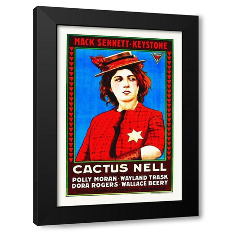 Cactus Nell, 1917 Black Modern Wood Framed Art Print with Double Matting by Hollywood Photo Archive