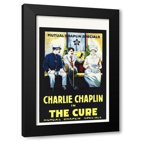 Chaplin, Charlie, The Cure Black Modern Wood Framed Art Print with Double Matting by Hollywood Photo Archive