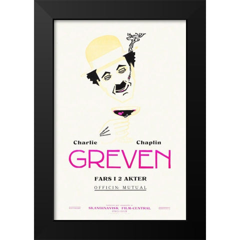 Charlie Chaplin, The Count, 1916 Black Modern Wood Framed Art Print by Hollywood Photo Archive