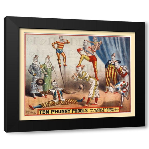 Ten Phunny Fools Black Modern Wood Framed Art Print by Hollywood Photo Archive