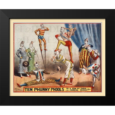 Ten Phunny Fools Black Modern Wood Framed Art Print by Hollywood Photo Archive