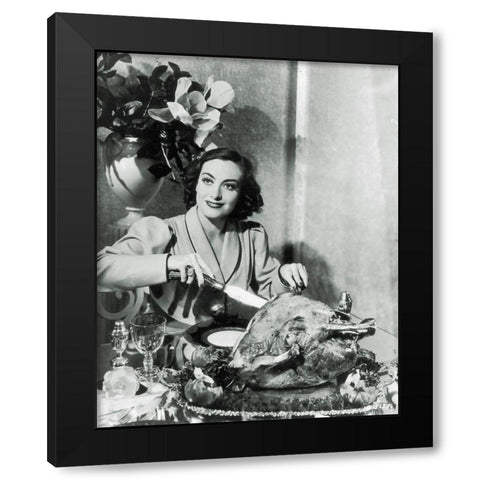 Thanksgiving - Joan Crawford Black Modern Wood Framed Art Print by Hollywood Photo Archive