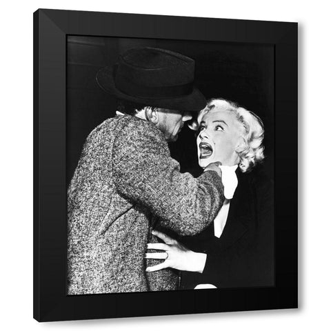 Marilyn Monroe Black Modern Wood Framed Art Print by Hollywood Photo Archive