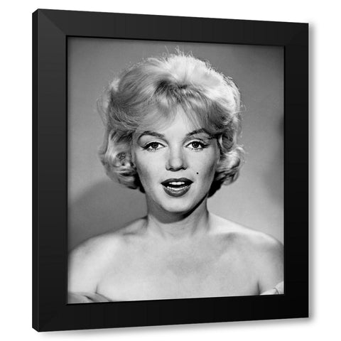 Marilyn Monroe Black Modern Wood Framed Art Print with Double Matting by Hollywood Photo Archive