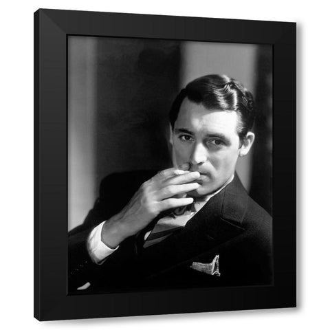 Cary Grant Black Modern Wood Framed Art Print by Hollywood Photo Archive