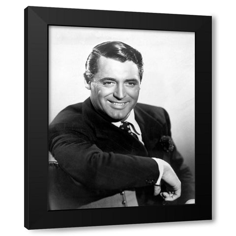 Cary Grant Black Modern Wood Framed Art Print with Double Matting by Hollywood Photo Archive