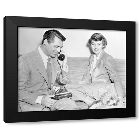 Cary Grant Black Modern Wood Framed Art Print with Double Matting by Hollywood Photo Archive