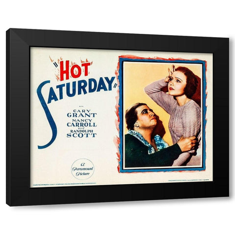 Cary Grant - Hot Saturday Black Modern Wood Framed Art Print by Hollywood Photo Archive
