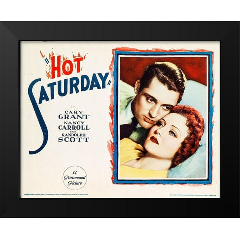 Cary Grant - Hot Saturday Black Modern Wood Framed Art Print by Hollywood Photo Archive