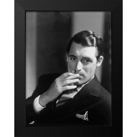 Cary Grant Black Modern Wood Framed Art Print by Hollywood Photo Archive