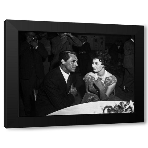 Cary Grant Black Modern Wood Framed Art Print by Hollywood Photo Archive