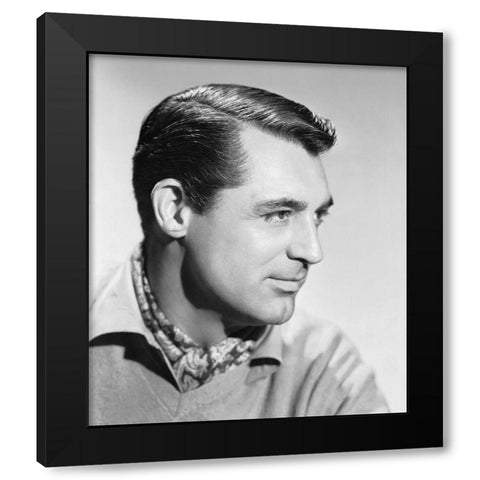 Cary Grant Black Modern Wood Framed Art Print with Double Matting by Hollywood Photo Archive