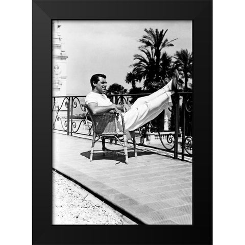 Cary Grant Black Modern Wood Framed Art Print by Hollywood Photo Archive