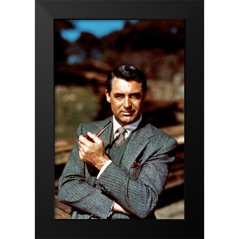 Cary Grant Black Modern Wood Framed Art Print by Hollywood Photo Archive