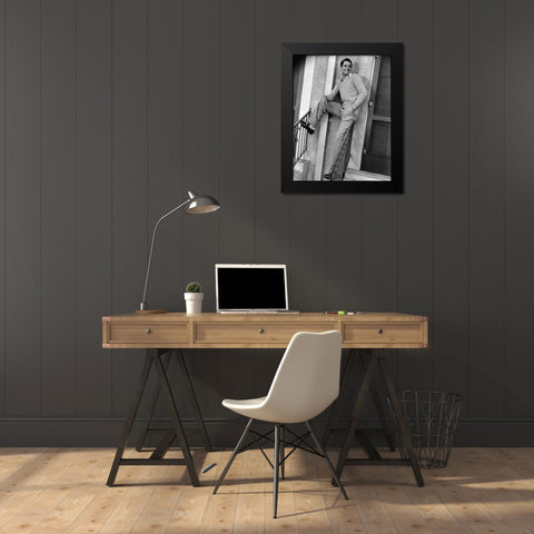 Cary Grant Black Modern Wood Framed Art Print by Hollywood Photo Archive