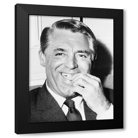 Cary Grant Black Modern Wood Framed Art Print with Double Matting by Hollywood Photo Archive