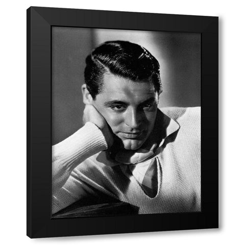Cary Grant Black Modern Wood Framed Art Print with Double Matting by Hollywood Photo Archive