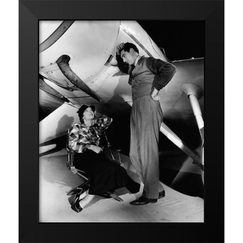 Cary Grant - Dark Wings Black Modern Wood Framed Art Print by Hollywood Photo Archive