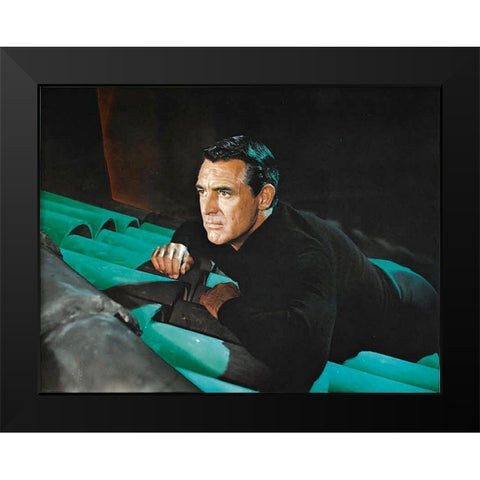Cary Grant - To Catch A Thief Black Modern Wood Framed Art Print by Hollywood Photo Archive