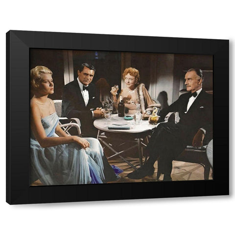 Cary Grant - To Catch A Thief Black Modern Wood Framed Art Print by Hollywood Photo Archive