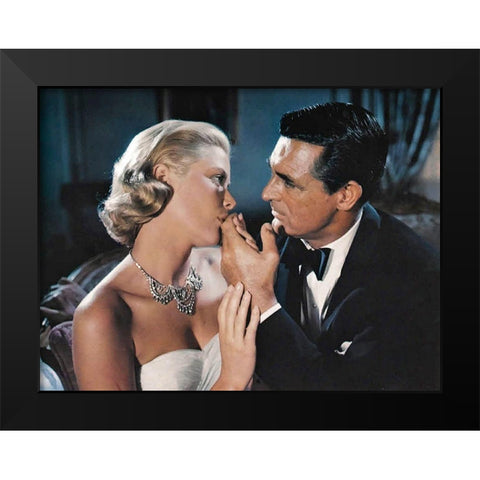 Cary Grant - To Catch A Thief Black Modern Wood Framed Art Print by Hollywood Photo Archive