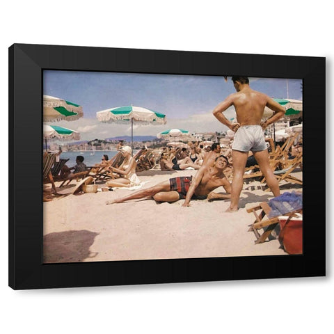 Cary Grant - To Catch A Thief Black Modern Wood Framed Art Print by Hollywood Photo Archive