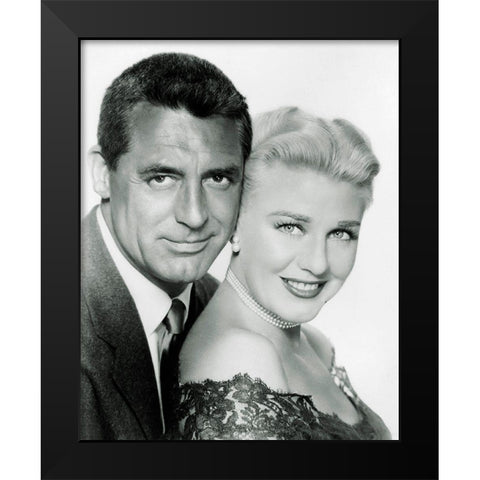 Cary Grant with Ginger Rogers Black Modern Wood Framed Art Print by Hollywood Photo Archive