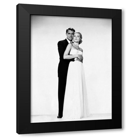 Cary Grant with Grace Kelly Black Modern Wood Framed Art Print with Double Matting by Hollywood Photo Archive