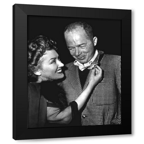 Gloria Swanson with Billy Wilder Black Modern Wood Framed Art Print with Double Matting by Hollywood Photo Archive