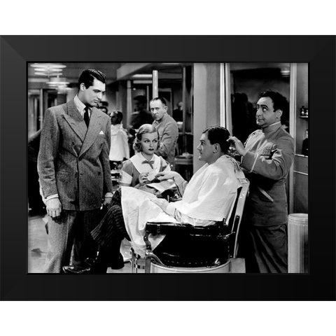 Cary Grant - Big Brown Eyes Black Modern Wood Framed Art Print by Hollywood Photo Archive