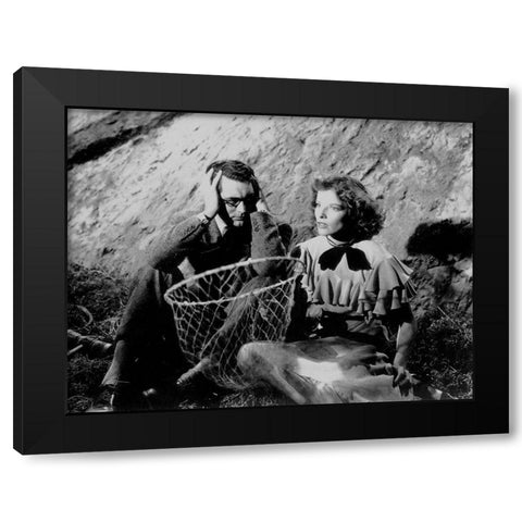 Cary Grant - Bringing Up Baby Black Modern Wood Framed Art Print by Hollywood Photo Archive