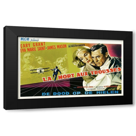 French - North by Northwest Black Modern Wood Framed Art Print with Double Matting by Hollywood Photo Archive
