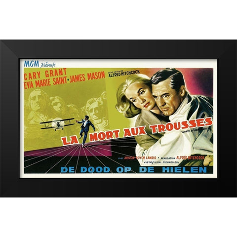 French - North by Northwest Black Modern Wood Framed Art Print by Hollywood Photo Archive