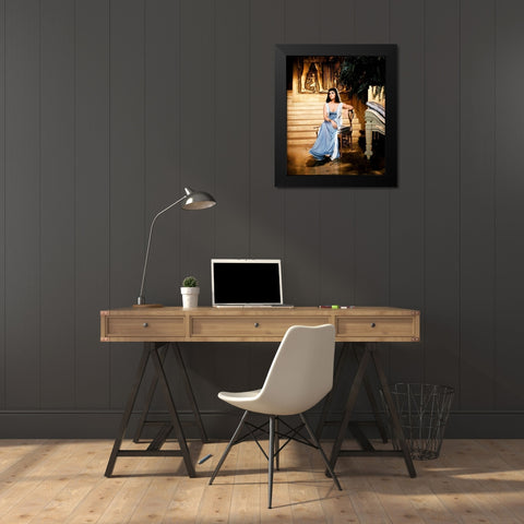 Elizabeth Taylor - Cleopatra Black Modern Wood Framed Art Print by Hollywood Photo Archive