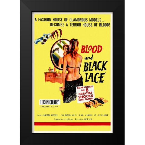 Blood and Black Lace Black Modern Wood Framed Art Print by Hollywood Photo Archive