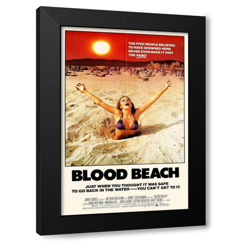 Blood Beach Black Modern Wood Framed Art Print with Double Matting by Hollywood Photo Archive