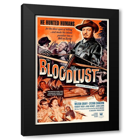Bloodlust Black Modern Wood Framed Art Print by Hollywood Photo Archive