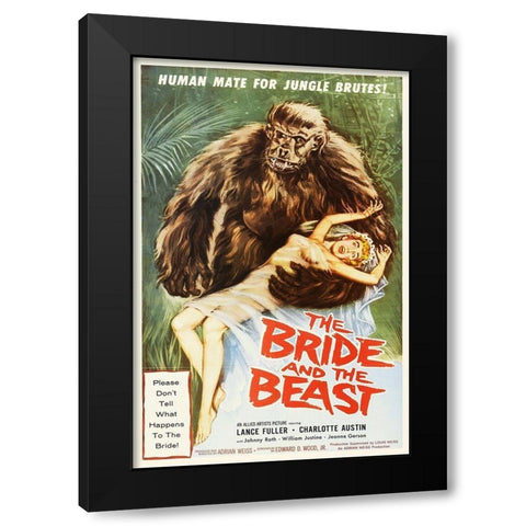 Bride and the Beast Black Modern Wood Framed Art Print with Double Matting by Hollywood Photo Archive