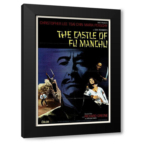 The Castle of Fu Manchu Black Modern Wood Framed Art Print with Double Matting by Hollywood Photo Archive